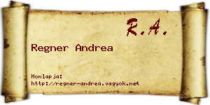 Regner Andrea névjegykártya